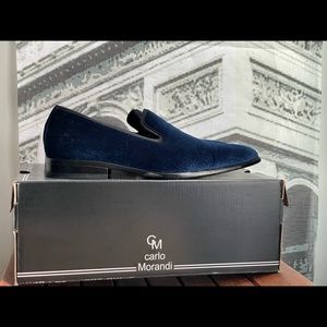 Never Worn Carlo Morandi Blue Loafers